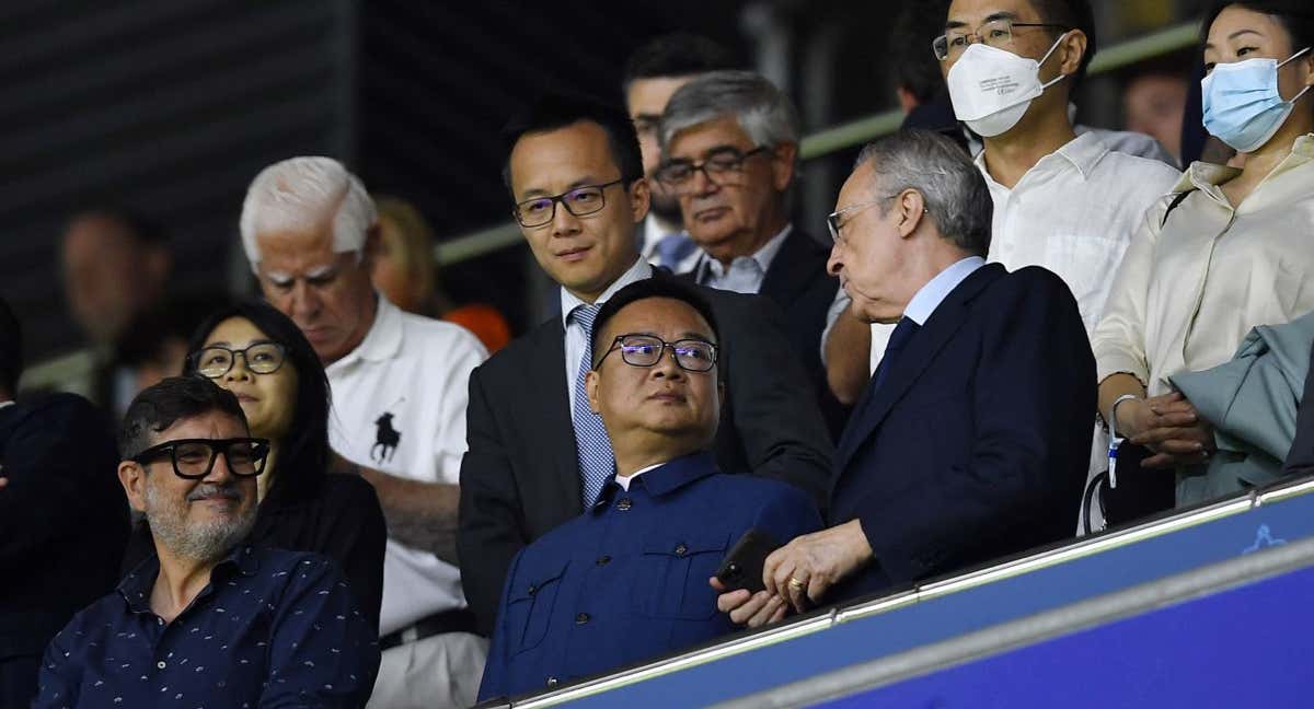 Chen y Florentino en su última visita a Barcelona.