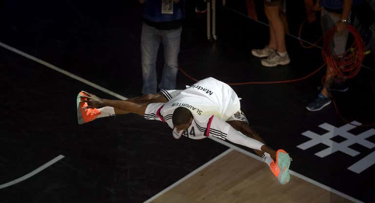 Slaughter, en su presentación con el Real Madrid.