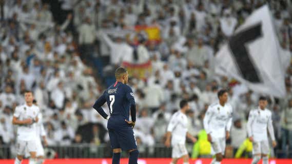 Mbappé, en un partido en el Santiago Bernabéu. /GETTY