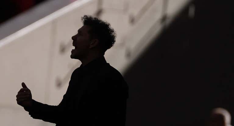 Simeone durante el encuentro ante Las Palmas.
