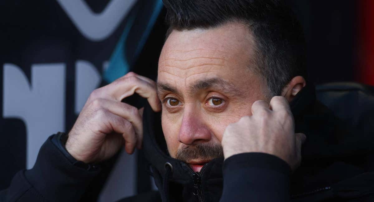 Roberto De Zerbi, entrenador del Brighton en la Premier League./REUTERS