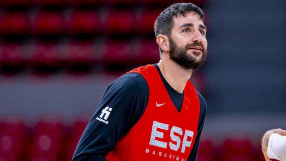 Ricky Rubio, durante un entrenamiento con la Selección en estas Ventanas FIBA. /FEB