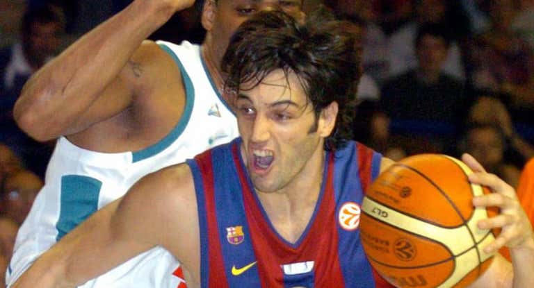 Basile, durante un partido con el FC Barcelona.
