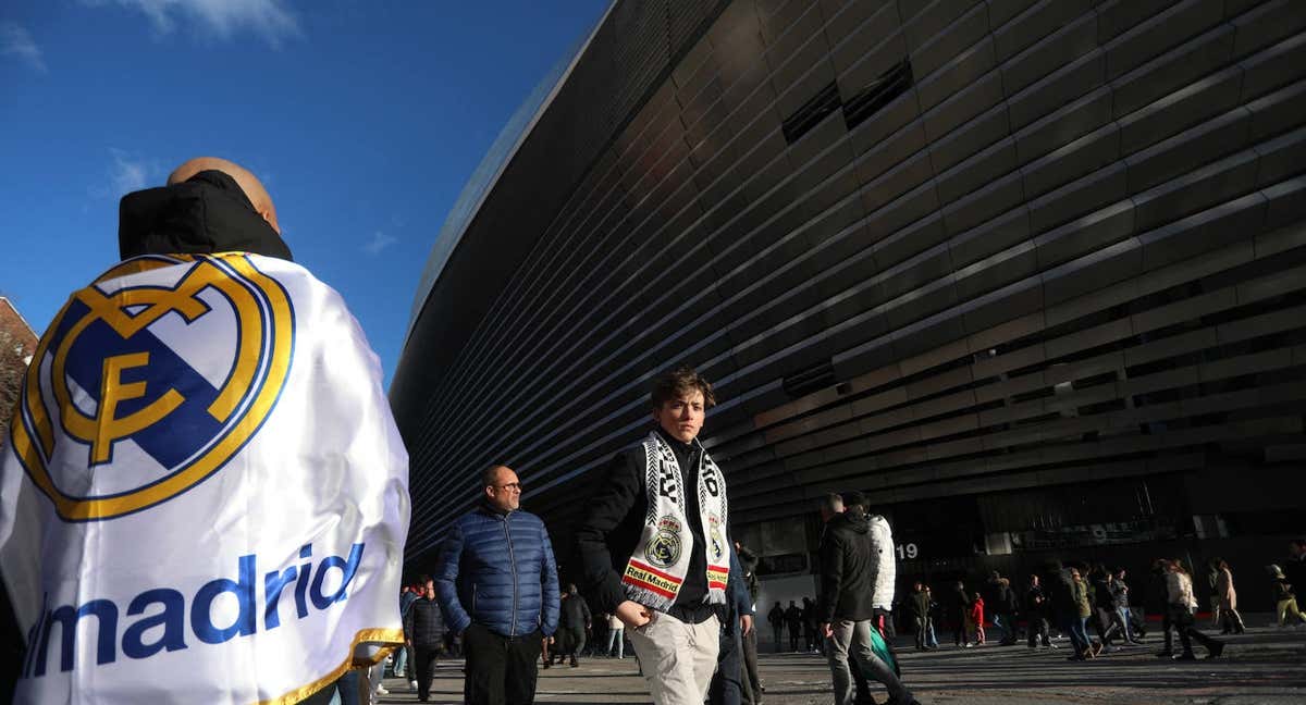 Exteriores del Santiago Bernabéu antes del Real Madrid-Girona disputado el 10 de febrero. /REUTERS