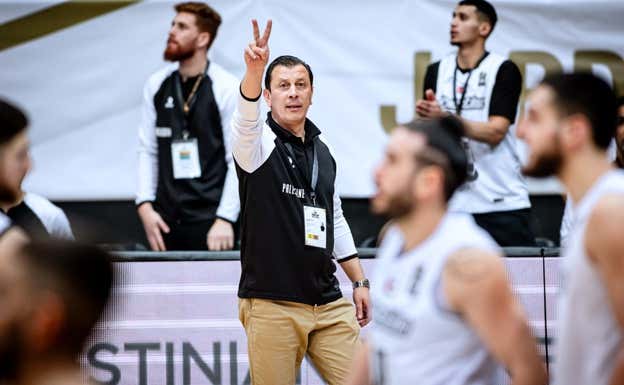 Ioannis Diamantakos, durante el Palestina-Iraq. FIBA