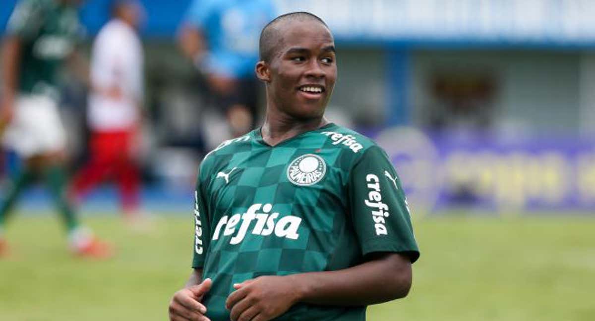 Endrick, en un partido con el Palmeiras.