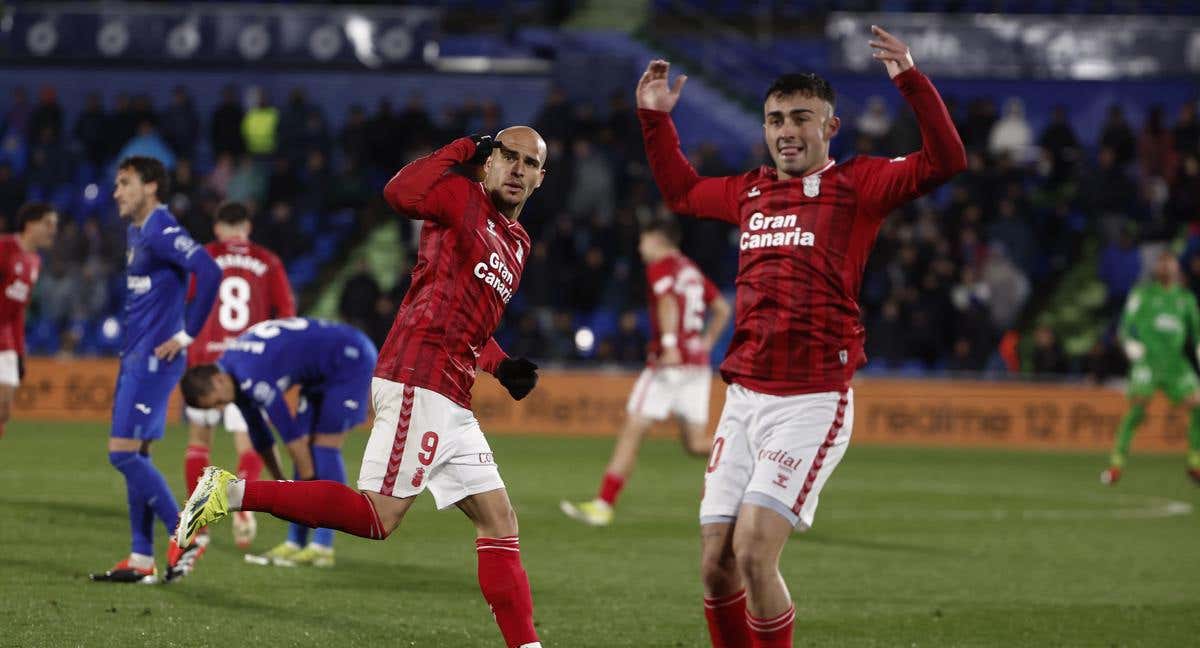 Sandro celebra su gol marcado ante el Getafe./LALIGA.