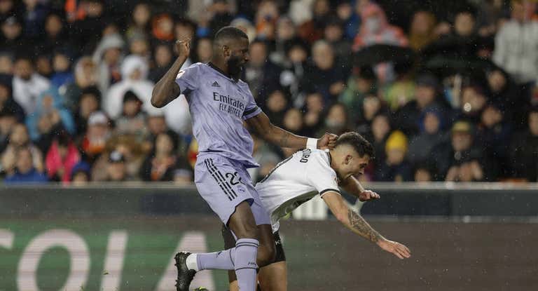 Antonio Rüdiger, en un partido con el Real Madrid.