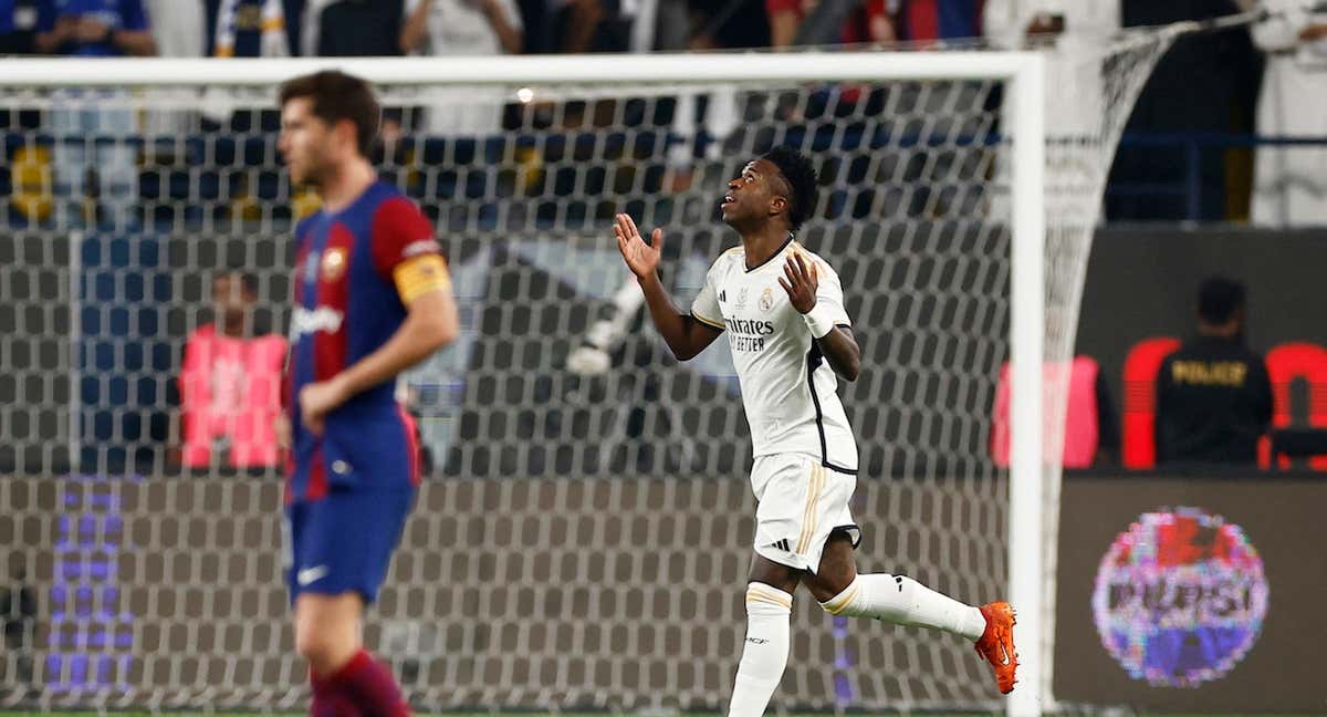 Vinicius, en un Clásico./