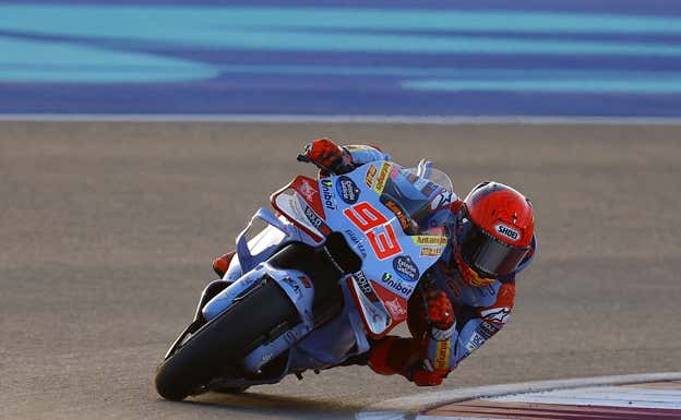 Marc Márquez, con la Ducati de Gresini, en la pretemporada 2024 de MotoGP.  AFP