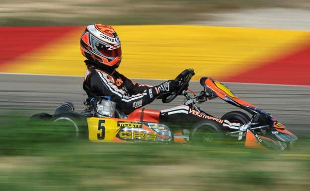 Max Verstappen, en su época del karting.  CIK FIA
