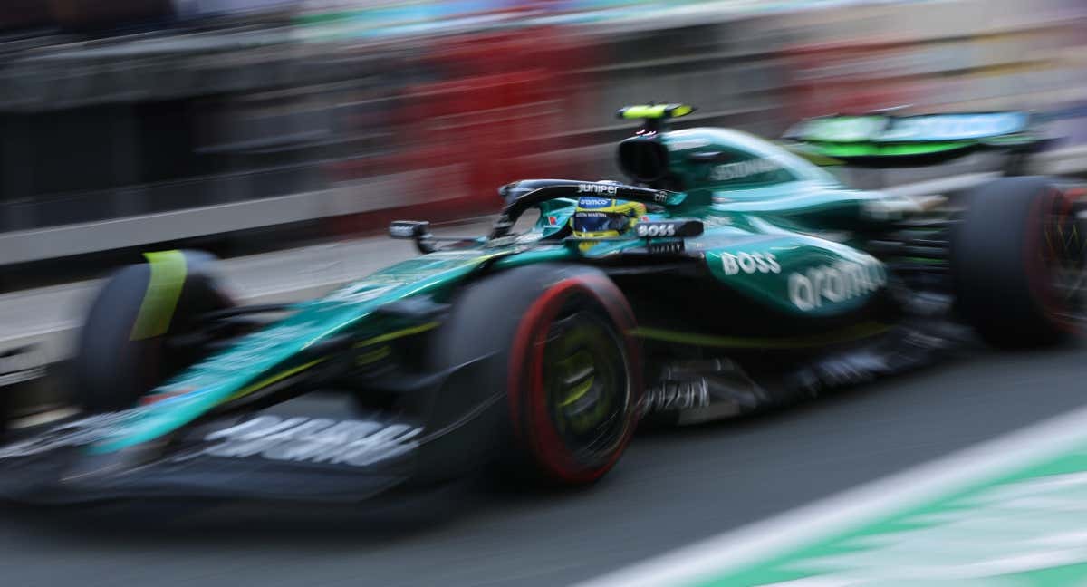 Fernando Alonso durante los libres 2 del GP de Arabia Saudí 2024 de F1. /EFE