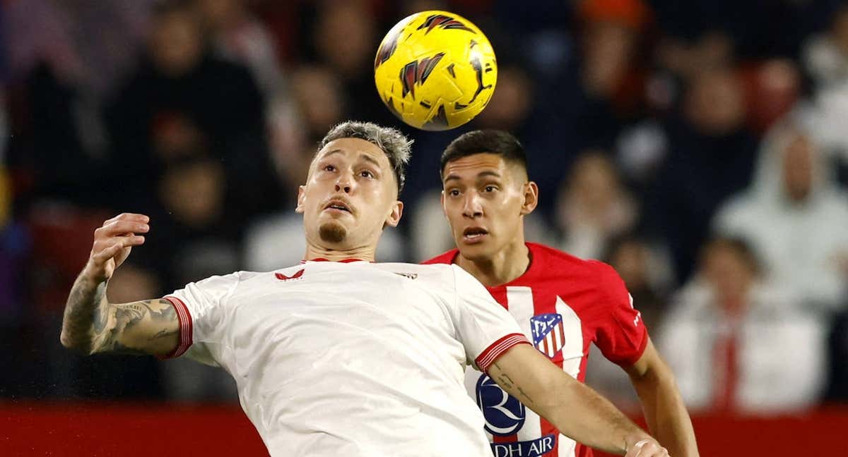 Lucas Ocampos, en el partido ante el Atlético./ABC