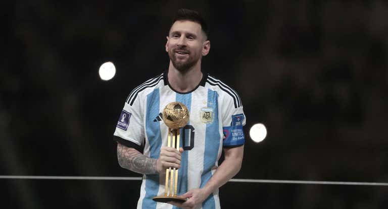 Messi, con el Mundial de Argentina.