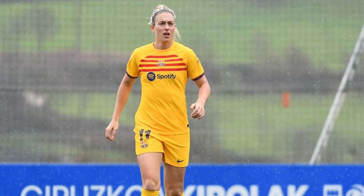 Alexia Putellas, jugadora del FC Barcelona Femenino, durante el partido ante la Real Sociedad en Zubieta. /LALIGA