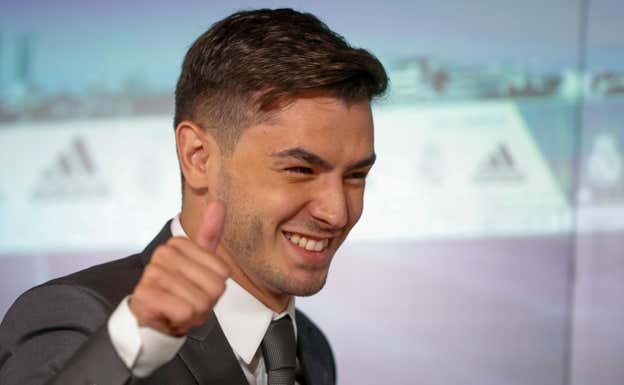 Brahim en un acto del Real Madrid. Efe