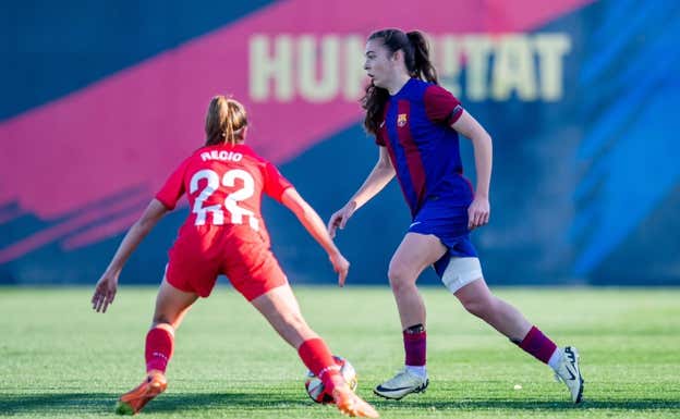 Lucía Corrales ante el Atlético de Madrid.  FC BARCELONA