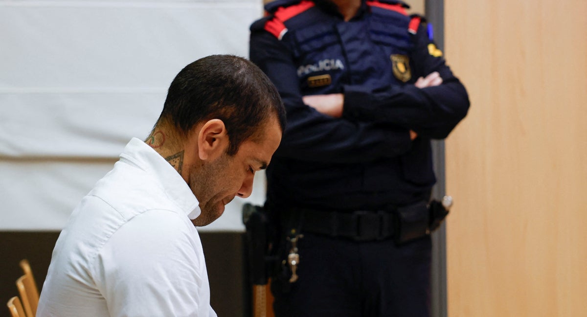 Dani Alves, en el juicio por agresión sexual.