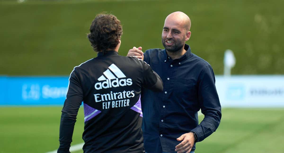 Claudio Giráldez en un partido con el filial del Celta./Getty