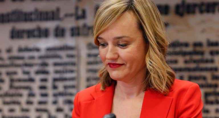 Pilar Alegría, este jueves en el Senado.