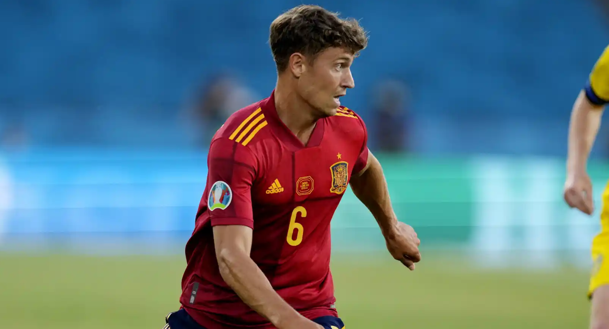 Marcos Llorente, durante un partido de España.