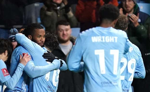 Palmer tras lograr el gol ante el Sheffield Wednesday.  COVENTRY CITY