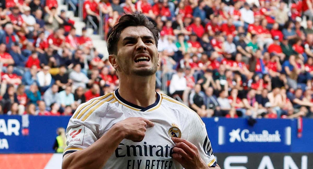 Brahim, en su último partido con el Madrid.