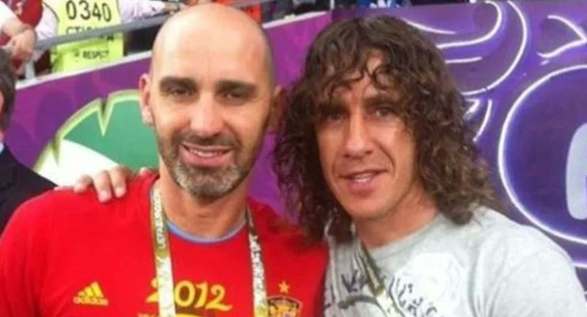 Raúl Martínez y Carles Puyol en la Eurocopa de 2012. /AGENCIAS