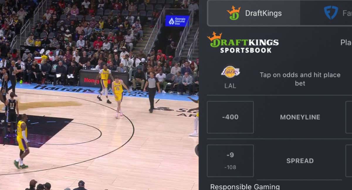 Pantallazo del League Pass durante un partido de los Lakers.