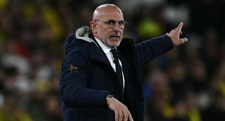 Luis de la Fuente da instrucciones en el área técnica.