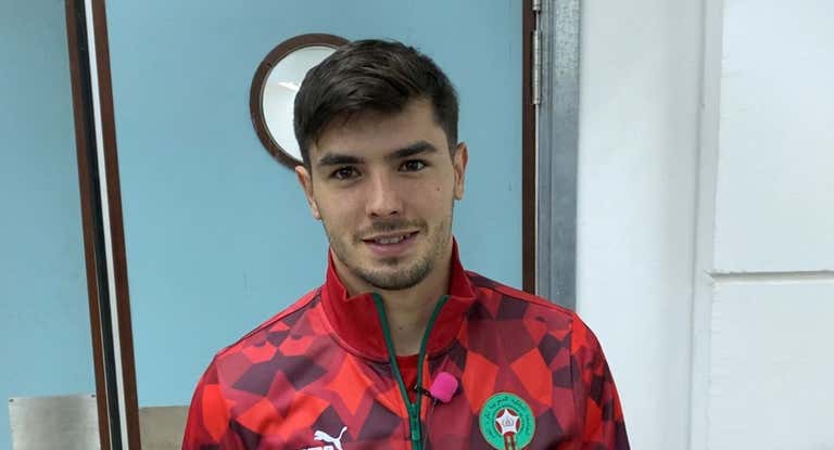 Brahim durante la entrevista.