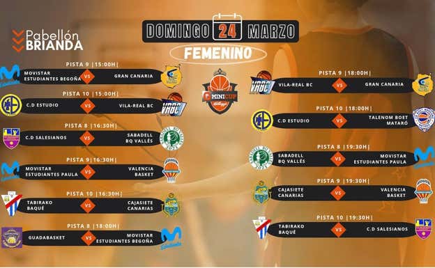 Jornada del domingo en categoría femenina.  GIGANTES MINICUP
