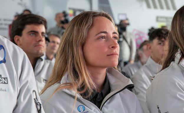 Neus Ballester, en la presentación del Sail Team BCN.  MANUEL MEDIR