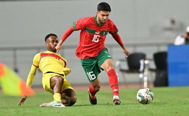 Ilias, en su debut con Marruecos ante Angola.  INSTAGRAM