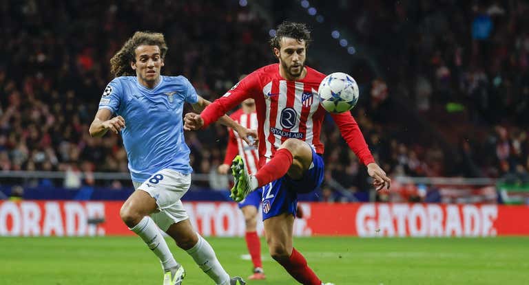 Hermoso, en un partido con el Atlético de Madrid.