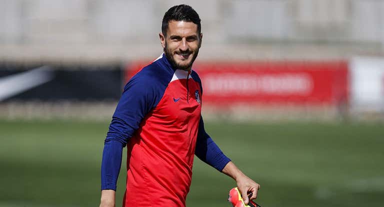 Koke, durante un entrenamiento.