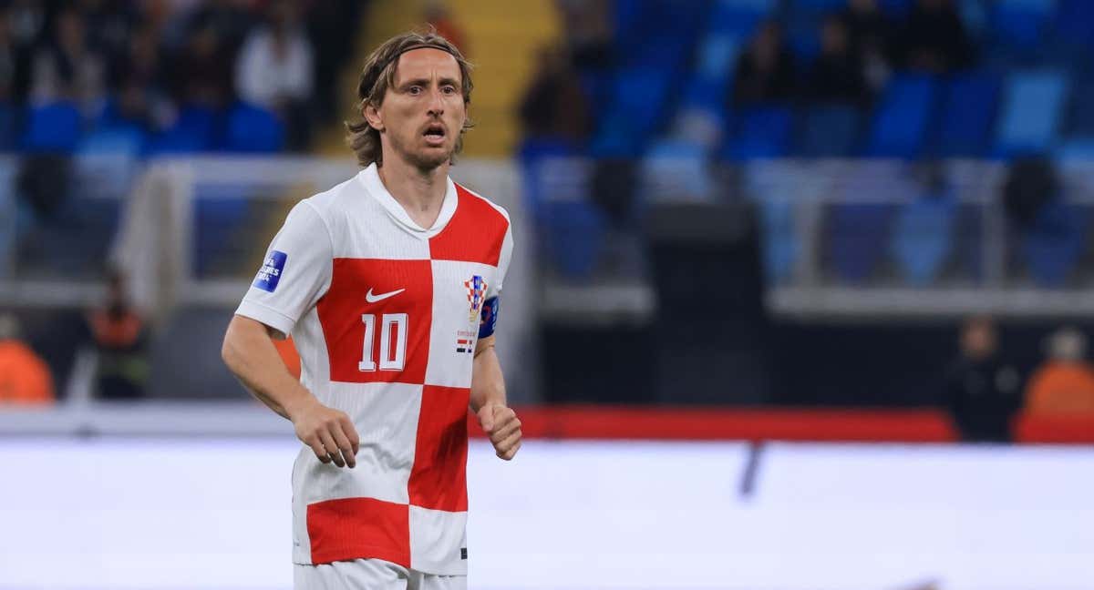 Modric en un partido con Croacia./Getty