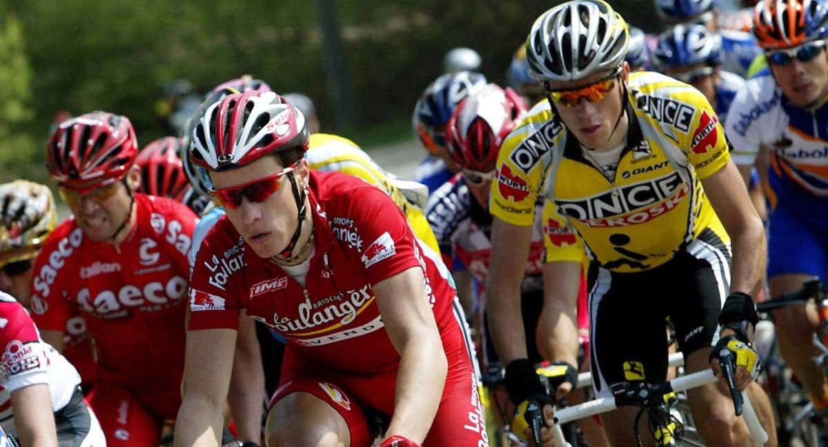 Sylvain Chavanel, en una de las etapas del Tour en 2003. /AFP