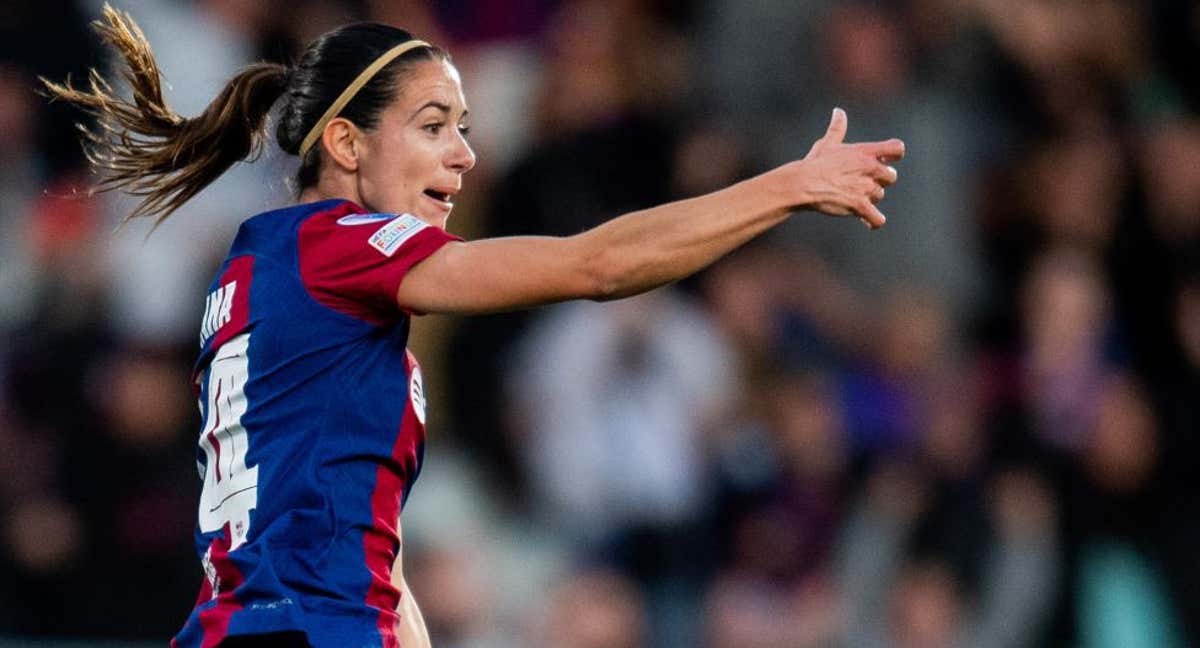 Aitana Bonmatí, jugadora del FC Barcelona Femenino, celebra su gol ante el Brann. /FC BARCELONA FEMENINO