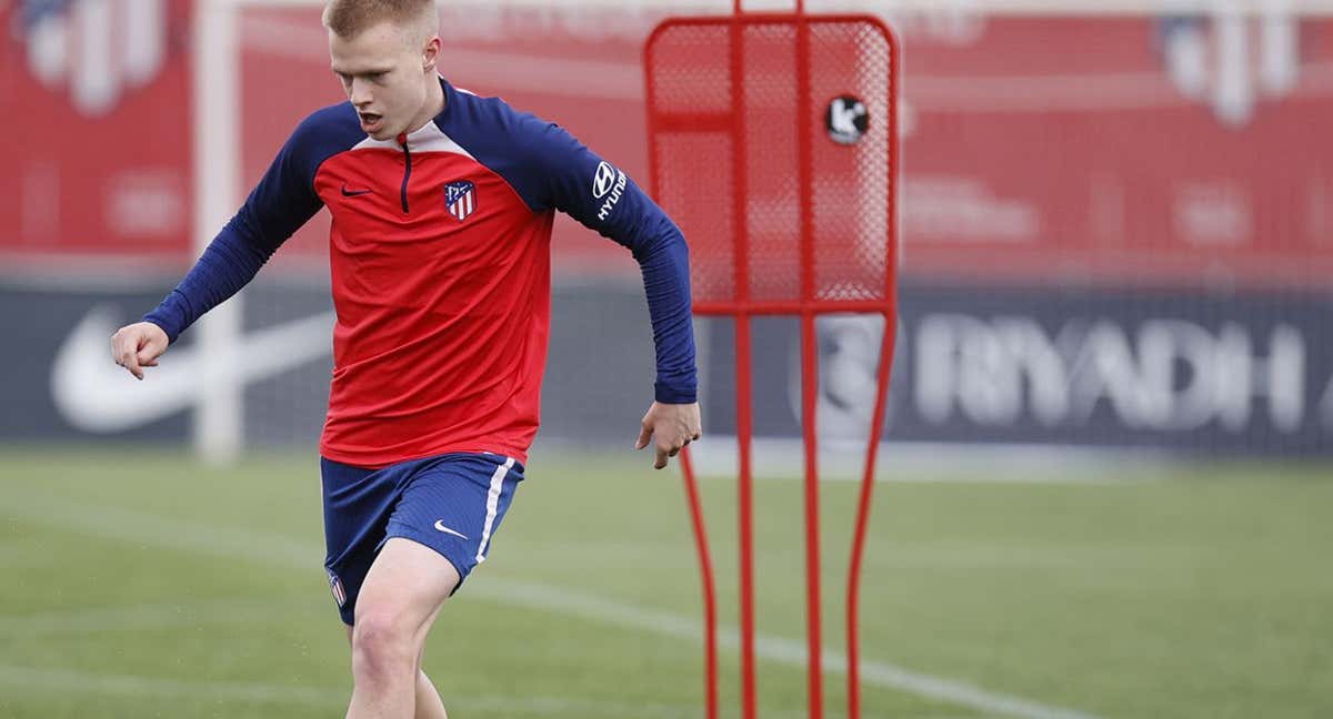 Vermeeren durante una cesión de entrenamiento en Majadahonda. /EFE