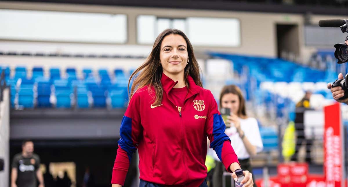Aitana Bonmatí, jugadora del FC Barcelona, en un entrenamiento.