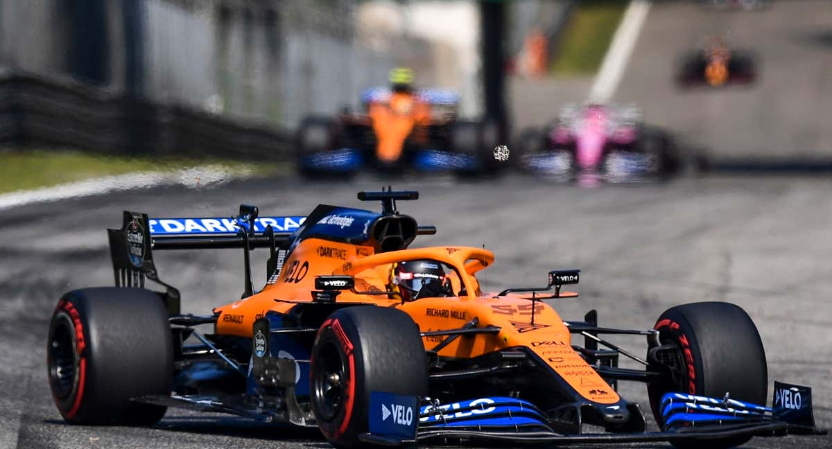 Carlos Sainz durante el GP de Italia hace unas temporadas. /EFE/EPA/Miguel Medina / Pool