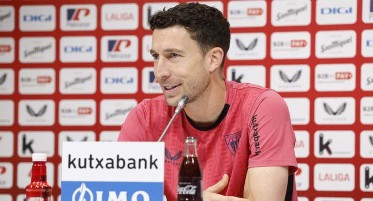 De Marcos, en la rueda de prensa realizada en Lezama a tres días de la final.