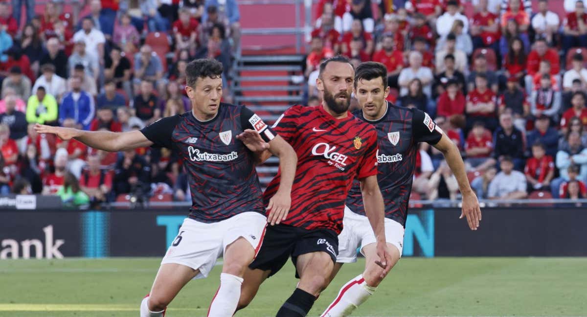 El Athletic y el Mallorca en un partido de esta temporada./EFE