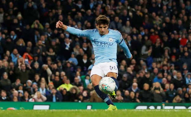 Brahim Díaz, durante un partido del City. REUTERS/CRAIG BROUGH