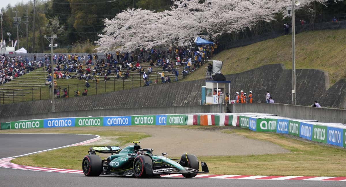 Fernando Alonso, durante la clasificación del GP de Japón. /EFE