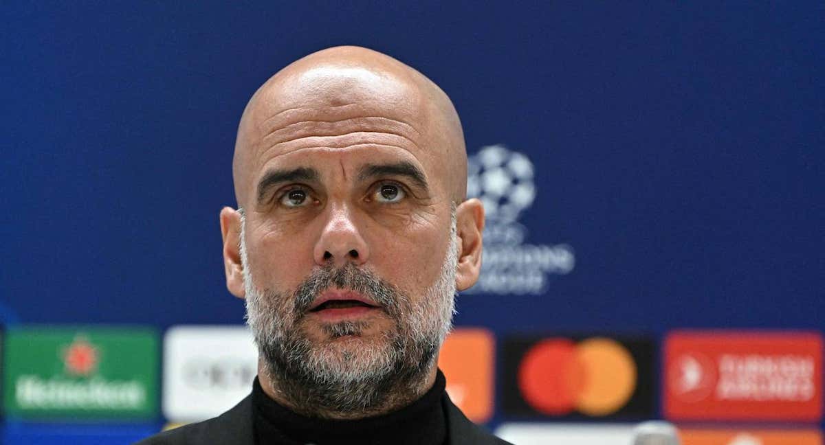 Pep Guardiola, en rueda de prensa./Agencias