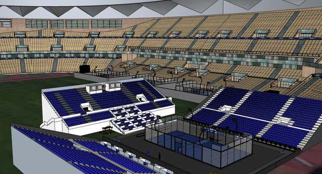 Premier Padel abre el Estadio de la Cartuja: cuatro pistas dentro del campo de fútbol