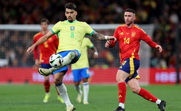 Aymeric Laporte durante un partido con la Selección española. REUTERS