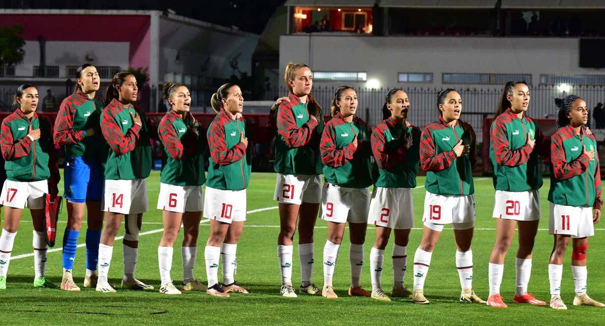 La selección de fútbol femenina de Marruecos.